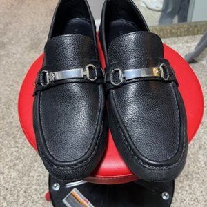 Cole Haan Men's Somerse Black Leather Horsebit Driving Loafers Size 10.5(C11835)